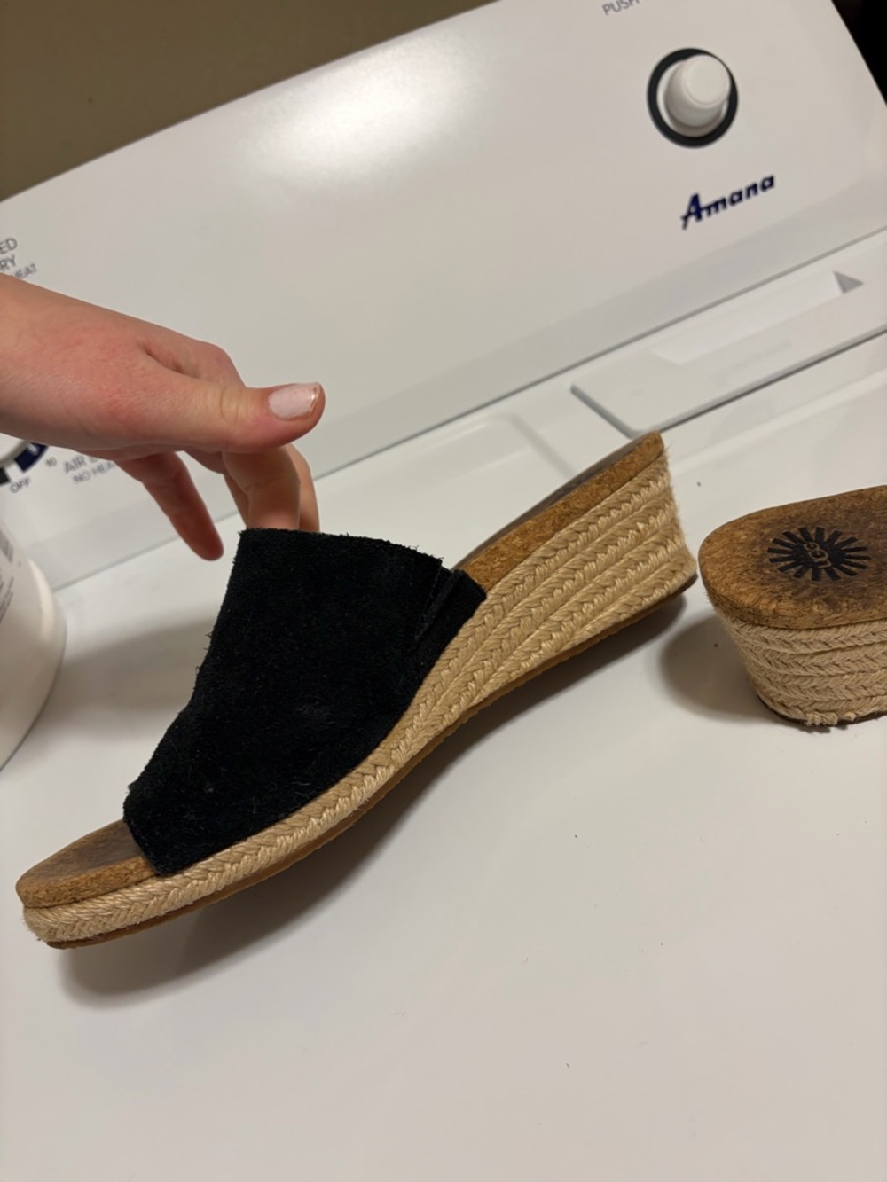 UGG suede fringe wedge espadrille sandals - Picture 5 of 5